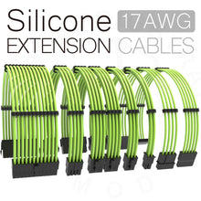 Cargar imagen en el visor de la galería, custom silicone pc psu extension kits 30cm atx gpu pcie 24p gpu6+2p
