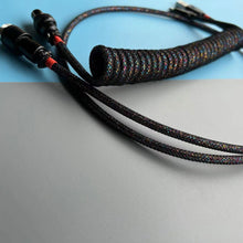 Загрузить изображение в средство просмотра галереи, dreambigbyray customized coil keyboard cables paracord sleeved type C micro USB
